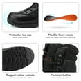 thumbnail image 4 of NORTIV 8 Men's Military Tactical Work Boots Side Zipper Leather Motorcycle Combat Boots, 4 of 6