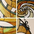 thumbnail image 6 of CHLOE Lighting Terra Tiffany-Style Geometric Stained Glass Window Panel 23" Width, 6 of 7