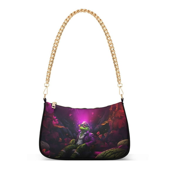 Frog SuitWomen Small Shoulder Bag Crossbody Tote Hobo Bags Purse Clutch Handbags with Chain Strap for Women