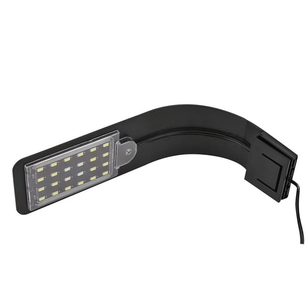 Luz LED impermeable para acuario JShteea con Clip para cultivo de plantas y peceras blanco y negro