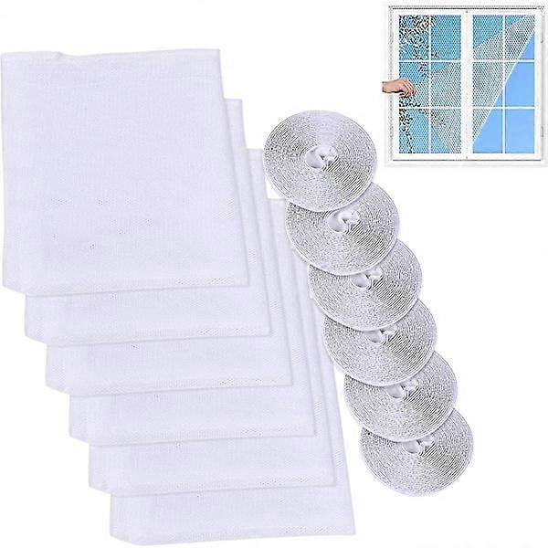 6 Pcs Mosquito Net Window Screen, Insect Net, Mosquito Net Window Insect Screen with Self-Adhesive Tape