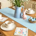 thumbnail image 5 of Easter Table Runner 72 Inches Long for Kitchen Dining, Gnomes Colorful Dots Eggs Truck Flowers Blue Plaid Dresser Scarf Farmhouse, Dining Table Decorations for Wedding/Parties, 13 x 72 In, 5 of 8