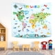 thumbnail image 1 of Póster para Tapicería BASHOM TP-001 Mapa del Mundo Animal para Niños 150 x 130 cm, 1 of 9
