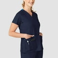 thumbnail image 4 of Wink WonderFLEX Women's Verity V-Neck Scrub Top, Navy, 2X, 4 of 6