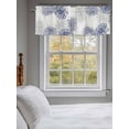 thumbnail image 5 of Curtain Valance for Windows,Classic Blue Flower Kitchen Valances Rod Pocket Short Curtains,Chrysanthemum Blossom Floral Seamless Window Treatment Panel for Bedroom Bathroom 42"x12", 5 of 7