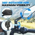 thumbnail image 3 of 360° Adjustable Bike Rearview Mirror, Wide Angle Handlebar Mirror for Bicycle & Scooter, 3 of 7