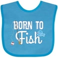 thumbnail image 3 of Inktastic Born to Fish Go Fishing Boys or Girls Baby Bib, 3 of 4
