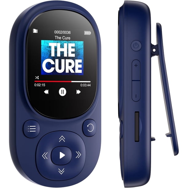 Bluetooth 5.3, mini reproductor de música portátil con grabación de radio fm, reproductor de música infantil mp3 con podómetro MP3 y reproductor mp4