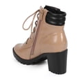 thumbnail image 3 of New Women Breckelles Ranger-22 Polished Round Toe Block Heel Ribbed Combat Boot, 3 of 5