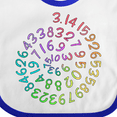 thumbnail image 4 of Inktastic Pi Day Pi Numerals in Rainbow Spiral Boys or Girls Baby Bib, 4 of 4