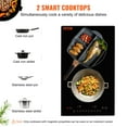 thumbnail image 2 of VEVOR Electric Cooktop, 2 Burners, 12'' Induction Stove Top, Built-in Magnetic Cooktop 1800W, 9 Heating Level Multifunctional Burner, LED Touch Screen w/ Child Lock & Over-Temperature Protection, 2 of 9