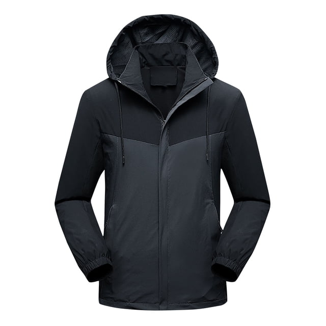 Birdeem Mens Detachable Cap Waterproof, Dirt-Proof, Wind-Proof, Tear-Resistant Zipper Casual Warm Jacket
