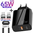 thumbnail image 2 of Adaptador de carga rápida USB-C PD 65W para MacBook Pro Laptop Type-C Cargador rápido para iPhone 11 12 13 Pro iPad Huawei Xiaomi Samsung Tan Jianjun  unisex, 2 of 2