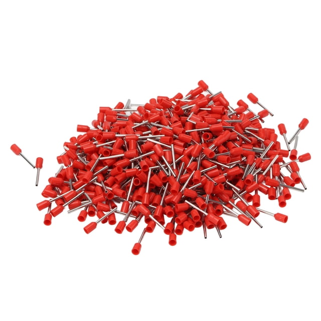 Kit de conector de virola de alambre, 1000 piezas Terminales de férulas aisladas Kit de terminales de cable de férulas de conector de engarzado de cobre Funcionalidad versátil NikouMX herramienta