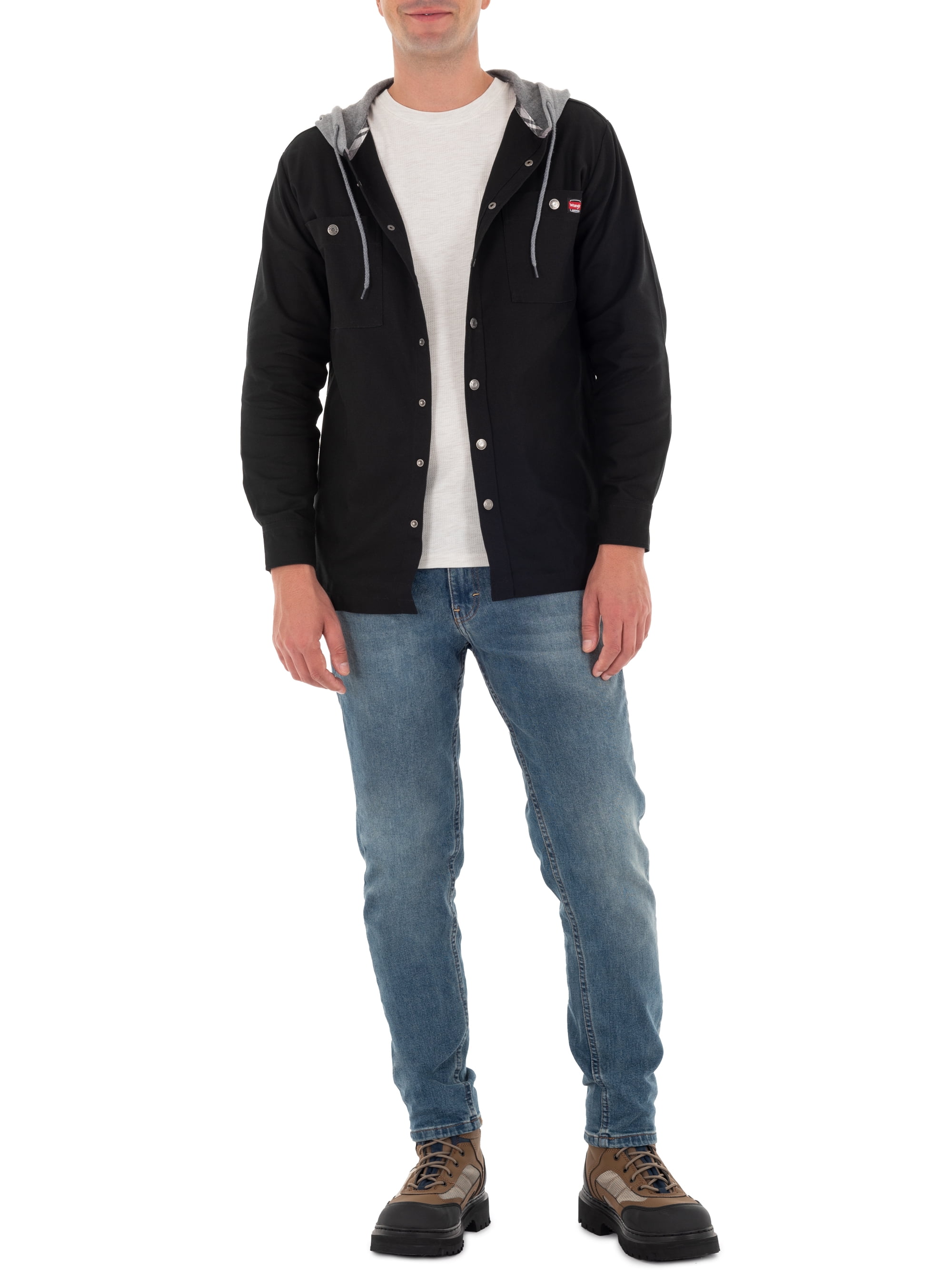 IYTR Men's Solid Color Workwear Jacket Full Zip Up Long
