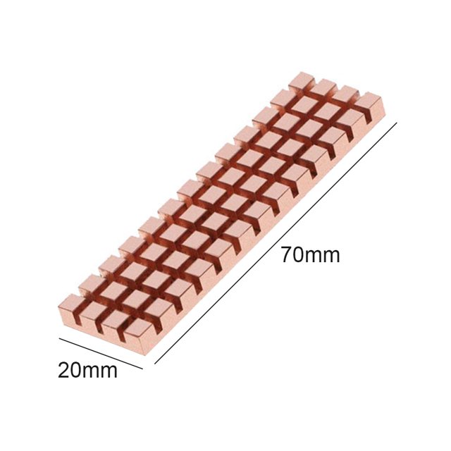 Disipador De Calor De Cobre Para M.2 2280 PCI-E NVME SSD Disipador de calor Disco duro Computadora Enfriador Radiador de cobre