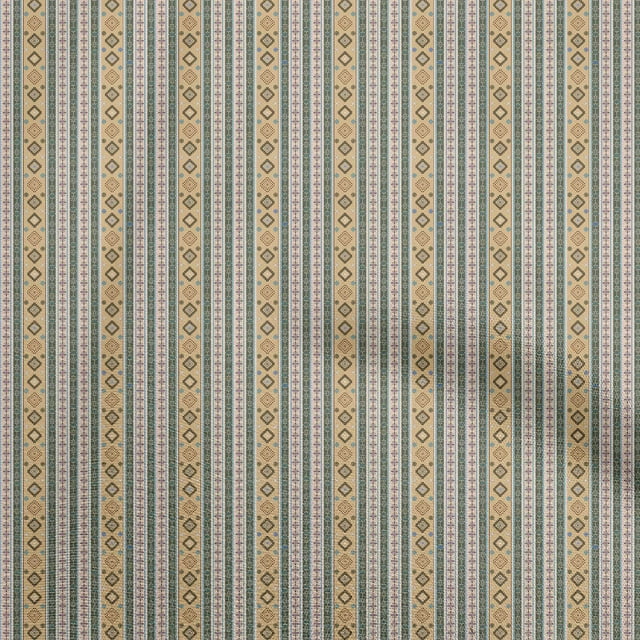 oneOone Cotton Silk Yellow Fabric Asian Kilim Sewing Craft Projects Fabric Prints By Yard 42 Inch Wide