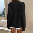 thumbnail image 3 of Vedolay Fall Sweaters for Women Causal Long Sleeve V Neck Lightweight Corchet Pullover Sweater,Black M, 3 of 5