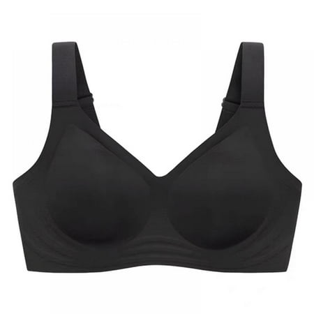 

Popvcly Women Seamless Bra Ultra Comfort Wireless Support Bra Sleep Daily Invisible Bralette