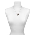 thumbnail image 3 of Delight Jewelry Silvertone Pebble Border Initial - G Red Lucky Ladybug Necklace and Dangle Earrings Set, 3 of 6