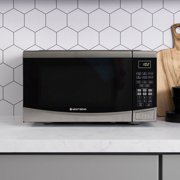 West Bend Compact Countertop Microwave Oven with Electronic Controls and Presets, 0.9 cu. ft., in Stainless Steel (WBMW92S)