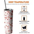 thumbnail image 6 of Valentine''s Day Red Hearts Gifts for Women Girls, 20 Oz Tumbler with Lid and Straw, Cute Stainless Steel Insulated Travel Coffee Cup, Lover Birthday Wedding Water Bottle for Her, 6 of 6