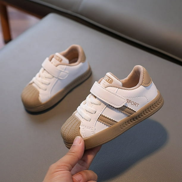 Zapatos de primavera y otoño para niños, zapatos para bebés, zapatos para bebés, zapatos para bebés con cabeza de concha, zapatos blancos pequeños para niñas