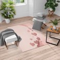 thumbnail image 1 of Love Turkish Area Rug, Valentines Day Romance Art with Hearts Stars Wedding Happiness Theme, Soft Carpet for Living Room Decor with Distressed Look, 5.2' X 7.6', Blush Rose, by Ambesonne, 1 of 4