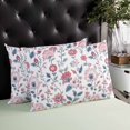 thumbnail image 4 of Cherry Blossoms Throw Pillow Cover 16 x 24 Inch Decorative Pillow Cover Pink Flower Blue Leaf Garden Wildflower Lumbar Pillowcase Seasonal Rectangle Cushion Case for Couch Sofa Bed Living Room, 4 of 7