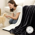 thumbnail image 7 of IR Imperial Rooms Sherpa Bed Blanket Soft Thick & Warm Fluffy Plush Winter Fleece Reversible Lightweight Twin (60x80) Black, 7 of 7