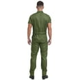 thumbnail image 2 of Zaldita Men's Work Overalls One Piece Mechanics Workwear Lightweight Jumpsuits Short Sleeve Suits Army Green XL, 2 of 7