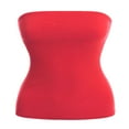 thumbnail image 3 of CHUANK Women‘s 2-Pack Basic Solid Stretchy Cotton Long Bandeau Tube Top, 3 of 5