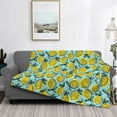 thumbnail image 2 of Fuzoiu Lemon Print Flannel Blanket,Throw Blanket,Flannel Home Decor,Fleece Bed Blankets,Cozy Soft Blanket for Bed, Sofa, Camping, and Travel-40"x30", 2 of 6