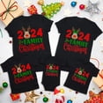 thumbnail image 2 of Conjunto navideño 2024 con estampado de ciervos y Navidad para toda la familia, ropa informal de manga corta para el día de Navidad, 2 of 5