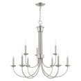 thumbnail image 5 of 42687-91 Livex Lighting Estate - 9 Light Chandelier in Farmhouse Style - 30 Inches wide by 27 Inches high-Brushed Nickel Finish    -Traditional, 5 of 9