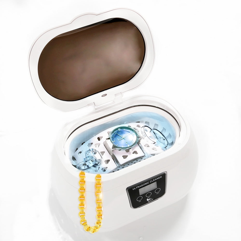 Himaly Professional Ultrasonic Cleaner, 600ml Jewelry Polisher with Digital Timer for Eye Glasses, Watches, Jewelry