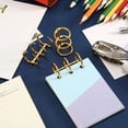 thumbnail image 5 of 20 Pieces 3 Ring Metal Loose Leaf Binders Book Rings Snap Split Hinged with 20 mm Inner Diameter for DIY Travel Diary, Photo Album, Binding Spines Combs (Gold), 5 of 5