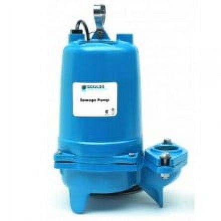 Goulds WS1038BF, Model 3887BF, WS_BF Series, Sewage Pump, 1 HP, 200 Volts, 3 Phase, 2" NPT Vertical Discharge, 185 GPM Max