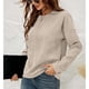 thumbnail image 1 of Sudadera De Pana De Manga Larga Con Cuello Redondo Para Mujer, Jersey Con Hombros Caídos De Color Puro, Tops, 1 of 8