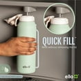 thumbnail image 2 of Ello Pop & Fill Stainless Steel Water Bottle with Quick Fill Technology, Double Walled Vacuum Insulated Metal, Leak Proof Locking Lid, Sip & Chug, BPA Free, Holiday Gift, 22oz, Aurora, 2 of 11