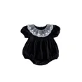 thumbnail image 5 of Pelele de bebé de estilo coreano, manga corta, cuello de muñeca, adorno de encaje, traje de princesa de luna llena, ropa para niñas, peleles para bebés, 5 of 5