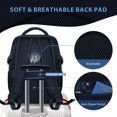 thumbnail image 5 of Carry On Backpack Travel Backpack Flight Approved for Men And Women 15 in Laptop Backpack for Traveling - Blue, 5 of 6