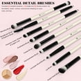 thumbnail image 4 of Kit de 12 Pinceles de Maquillaje Profesional - Brochas Doble Uso para Base y Contorno, Kabuki para Polvo - Ideal para Regalo (Color Negro), 4 of 7