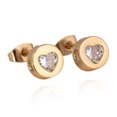 thumbnail image 1 of 18K Gold Galvanization Austrian Zircon Ear Studs, 1 of 4