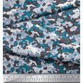 thumbnail image 2 of Soimoi Poly Georgette Fabric Two Tone With White Camouflage Printed Fabric 1 Yard 52 Inch Wide, 2 of 3