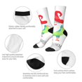 thumbnail image 3 of Logiee Hello Summer Gnome 2 Print Adult Socks for Men & Women,Calf Socks, Ankle Socks,Boots Socks,Breathable Casual Sock,Unisex Crew Socks, 3 of 6