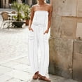 thumbnail image 4 of Sexlip Women's Jumpsuit Summer relaxed fit with pockets casual for daily wear for daily casual wear for women's daily wear White XL, 4 of 9