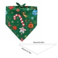 thumbnail image 3 of Racsoh Christmas Pet Bandana, Festive Dog Neck Scarf with Candy Cane Print, Soft Triangle Bib for Small Medium Cats, for Party Photo Winter Decor (Green B), 3 of 7
