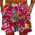thumbnail image 7 of Summer Savings! Stamzod Mens Shorts Fashion Breathable Oversize Beach Board Shorts Novelty Flower Print Lightweight Comfy Streetwear Shorts, 7 of 7