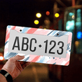 thumbnail image 4 of 1 Pcs Abstract Brush License Plate Frame, License Plate Cover for Car Decorative Parts, Aluminum License Plate Bracket Holder Rust-Proof Weather-Proof for US Standard Car, 4 of 9